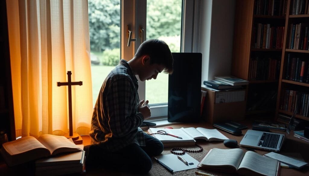 student prayer schedule Catholic study routine